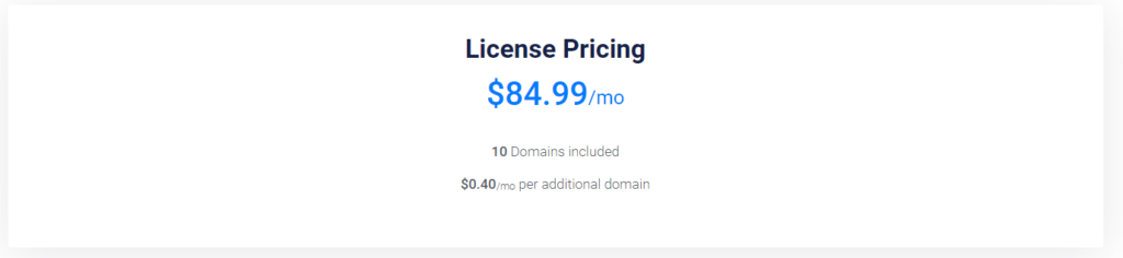 Pricing for the WP Squared license in marketplace