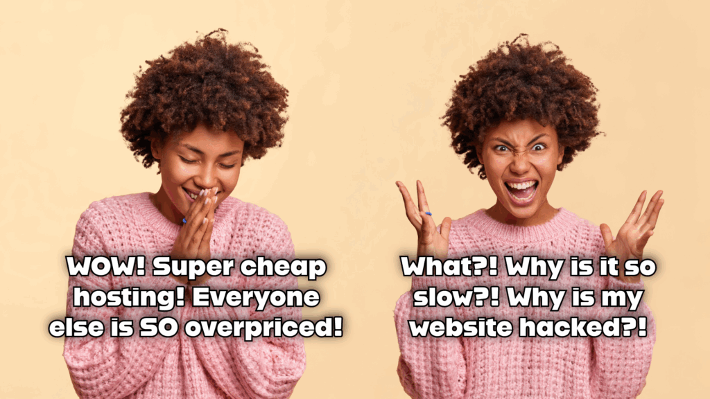 why web hosting is slow to change? customers must learn the hard way to appreciate premium services.