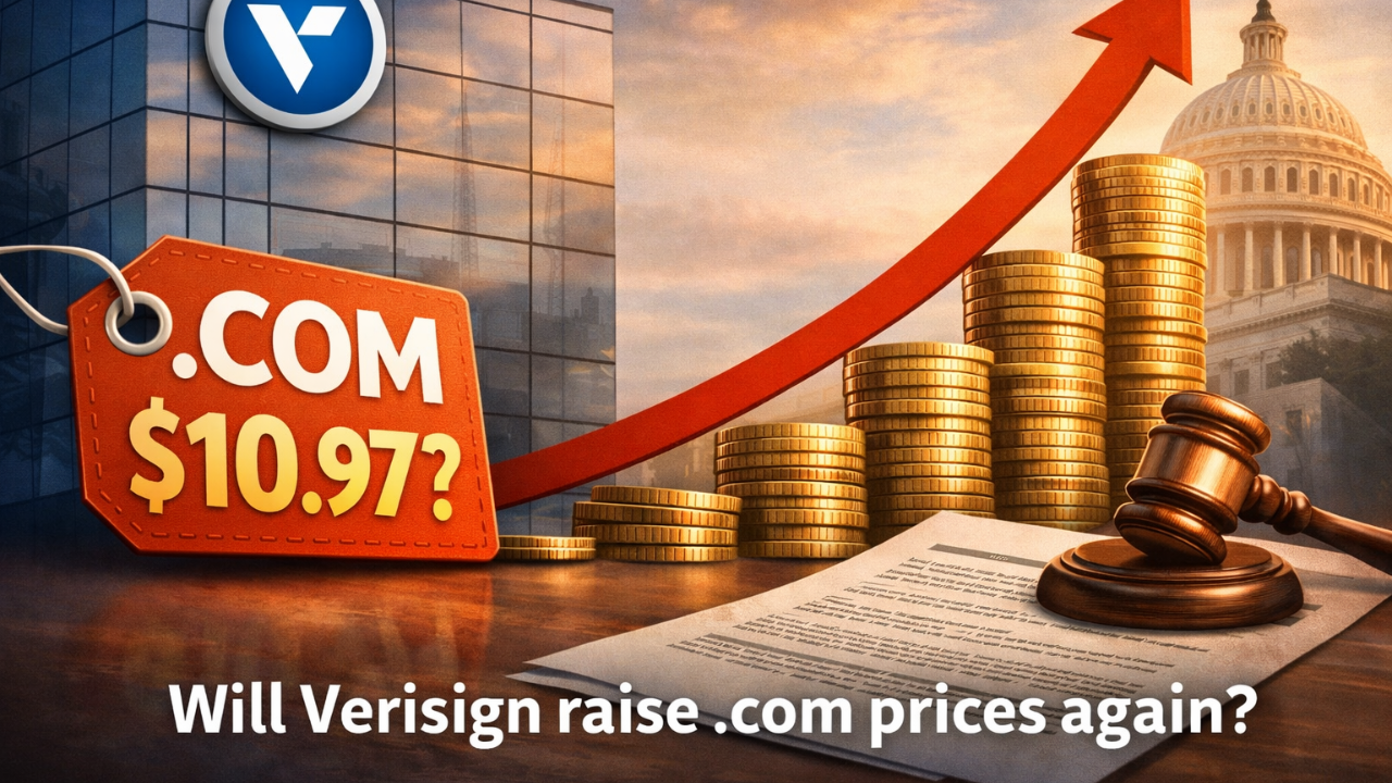 Verisign may again be able to raise wholesale prices for .com domains