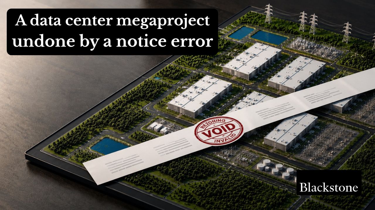 One of the Largest Planned Data Centers Died on a Notice Technicality