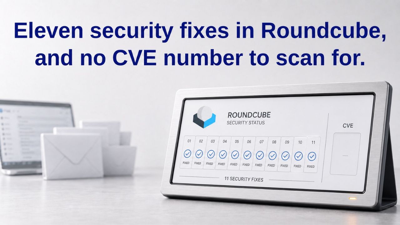 Roundcube Shipped Eleven Security Fixes Without a Single CVE Number