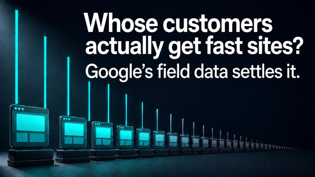 Google’s Field Data Ranks the Platforms Behind Live Sites by Speed, and the Gap Is More Than Twofold
