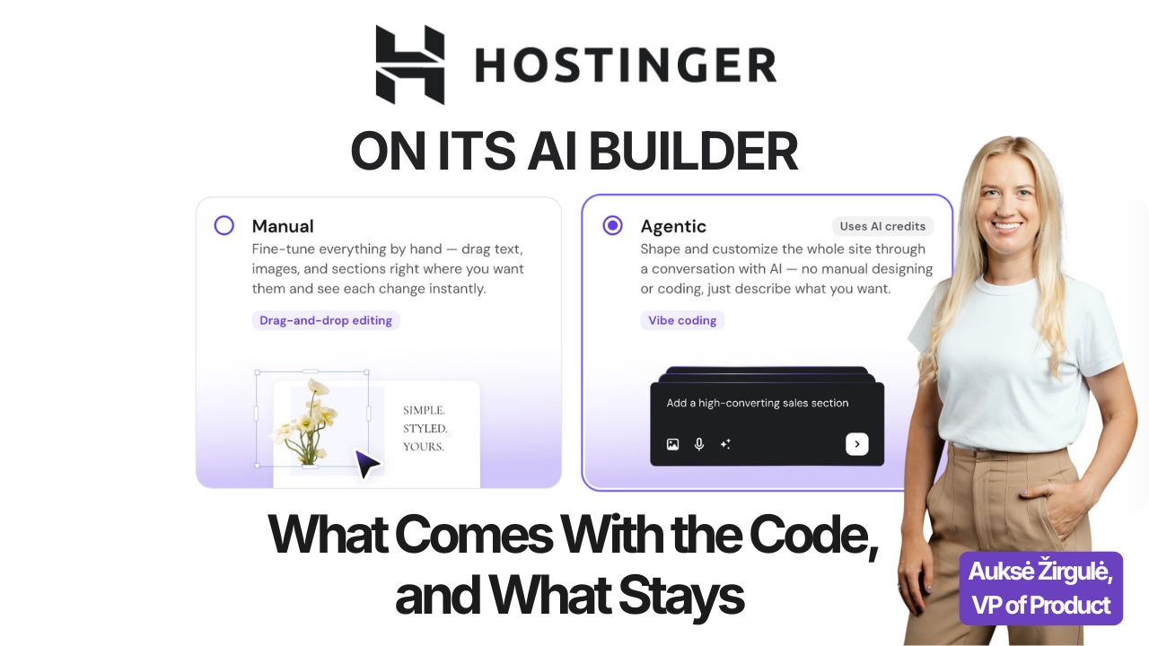 Hostinger’s AI Builder Exports the Code, While the Database Stays
