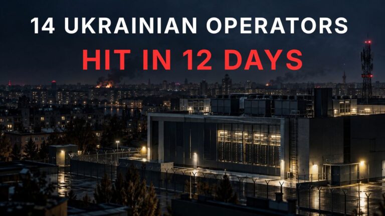 Fourteen Ukrainian Operators Hit in Twelve Days. Moscow Says Data Centers Are the Target.