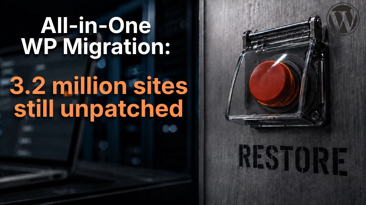 Nearly Two-Thirds of All-in-One WP Migration Installs Remain Unpatched Two Weeks Later