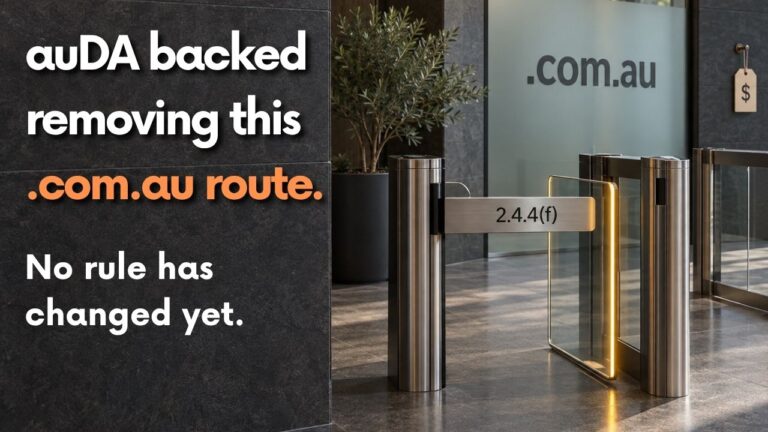 auDA Backs Removing a .com.au Allocation Route. Domain Monetization Stays Allowed.