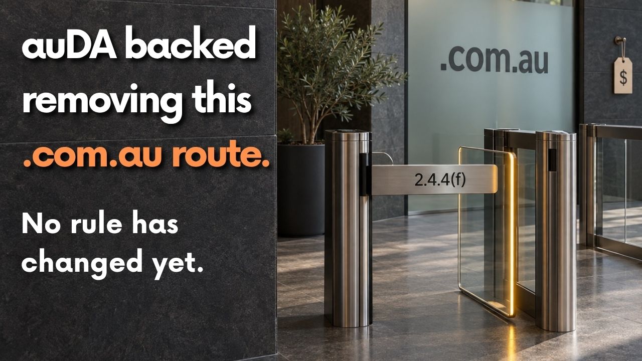 auDA Backs Removing a .com.au Allocation Route. Domain Monetization Stays Allowed.
