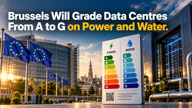 Brussels Will Grade Data Centres From A to G on Power and Water.