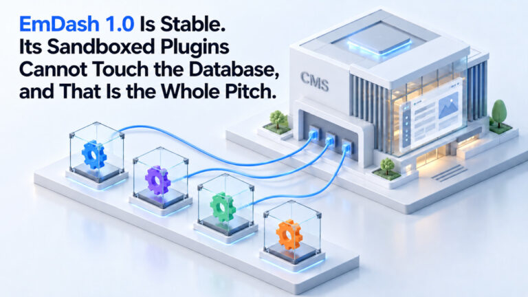 EmDash 1.0 Is Stable. Its Sandboxed Plugins Cannot Touch the Database, and That Is the Whole Pitch.