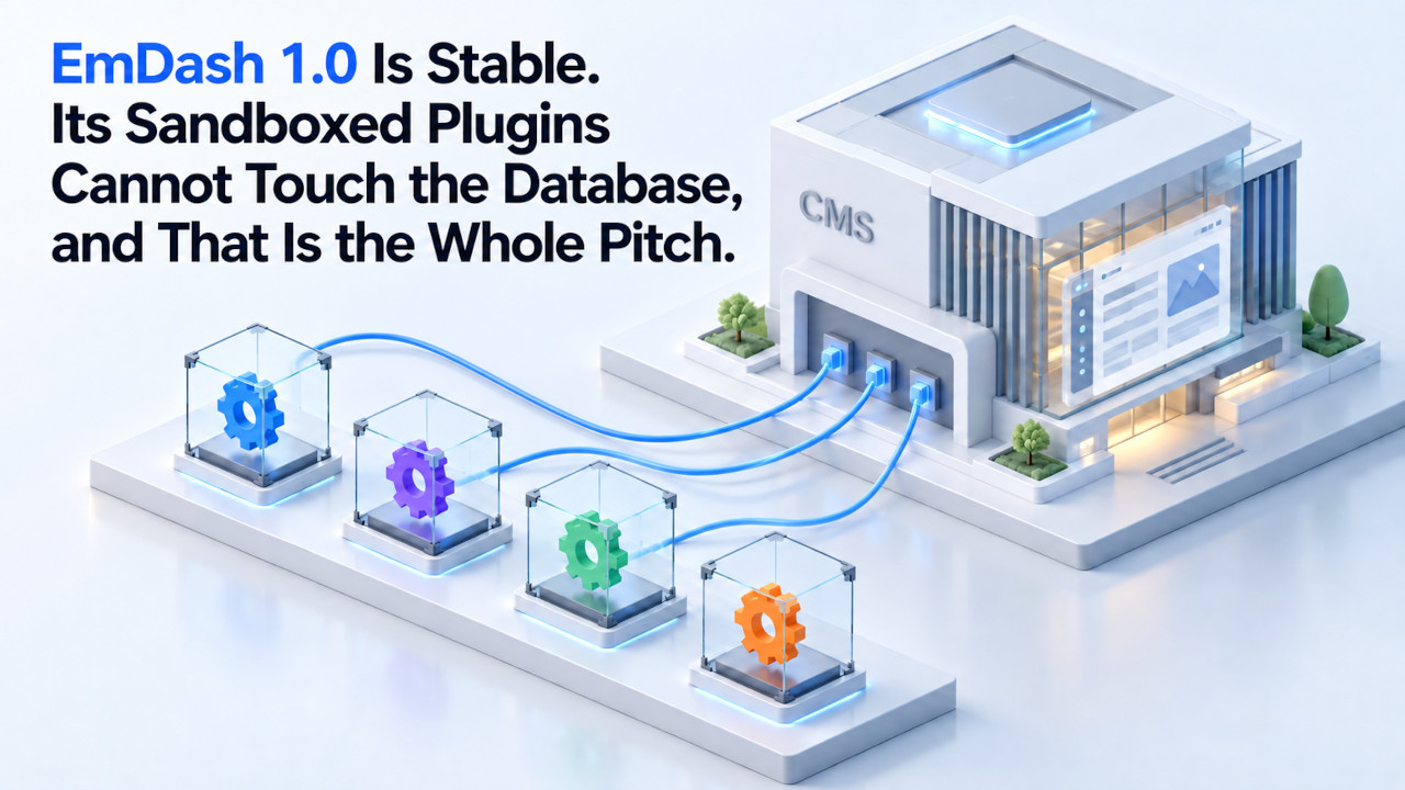 EmDash 1.0 Is Stable. Its Sandboxed Plugins Cannot Touch the Database, and That Is the Whole Pitch.