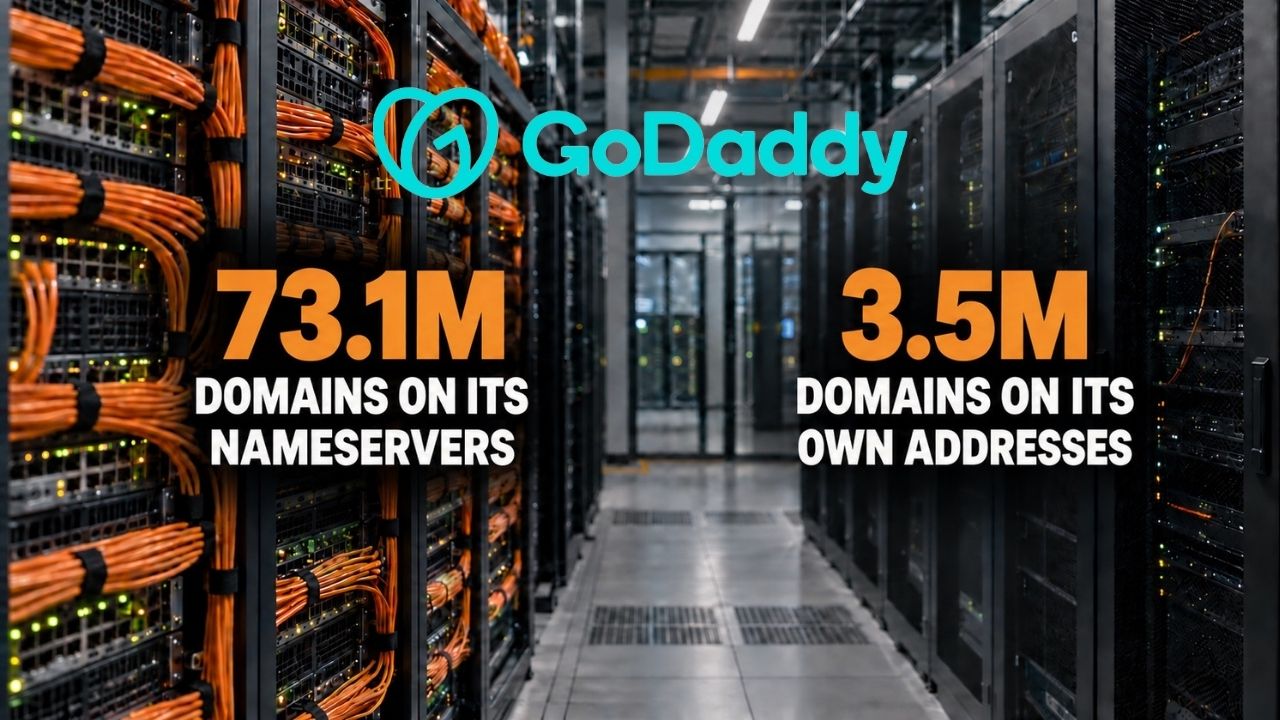 We Ranked Hosting Two Ways. We Resolved 108 GoDaddy Domains: 96 Point at Amazon.