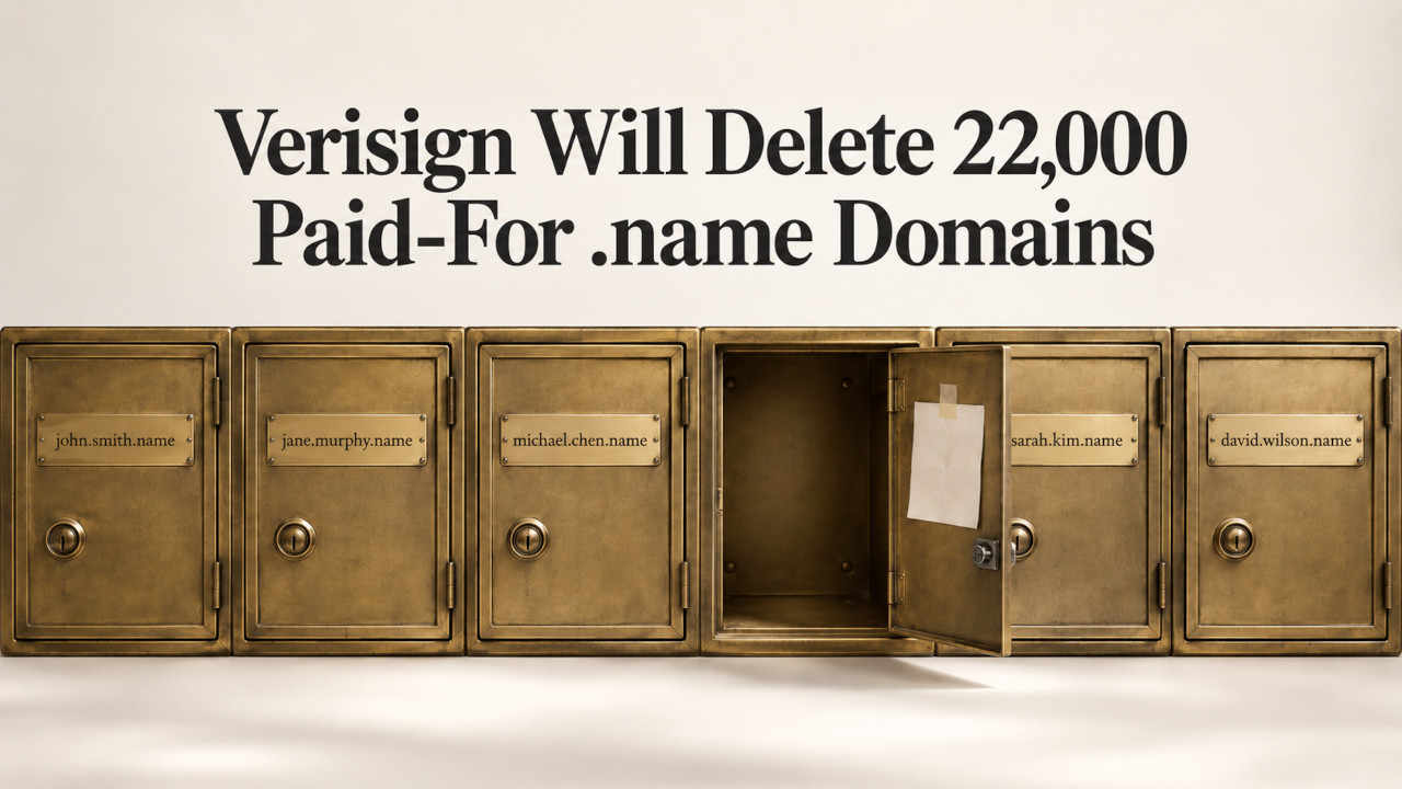 Verisign Will Delete 22,000 .name Domains That Are Paid For. Two Registrants Are Fighting It.