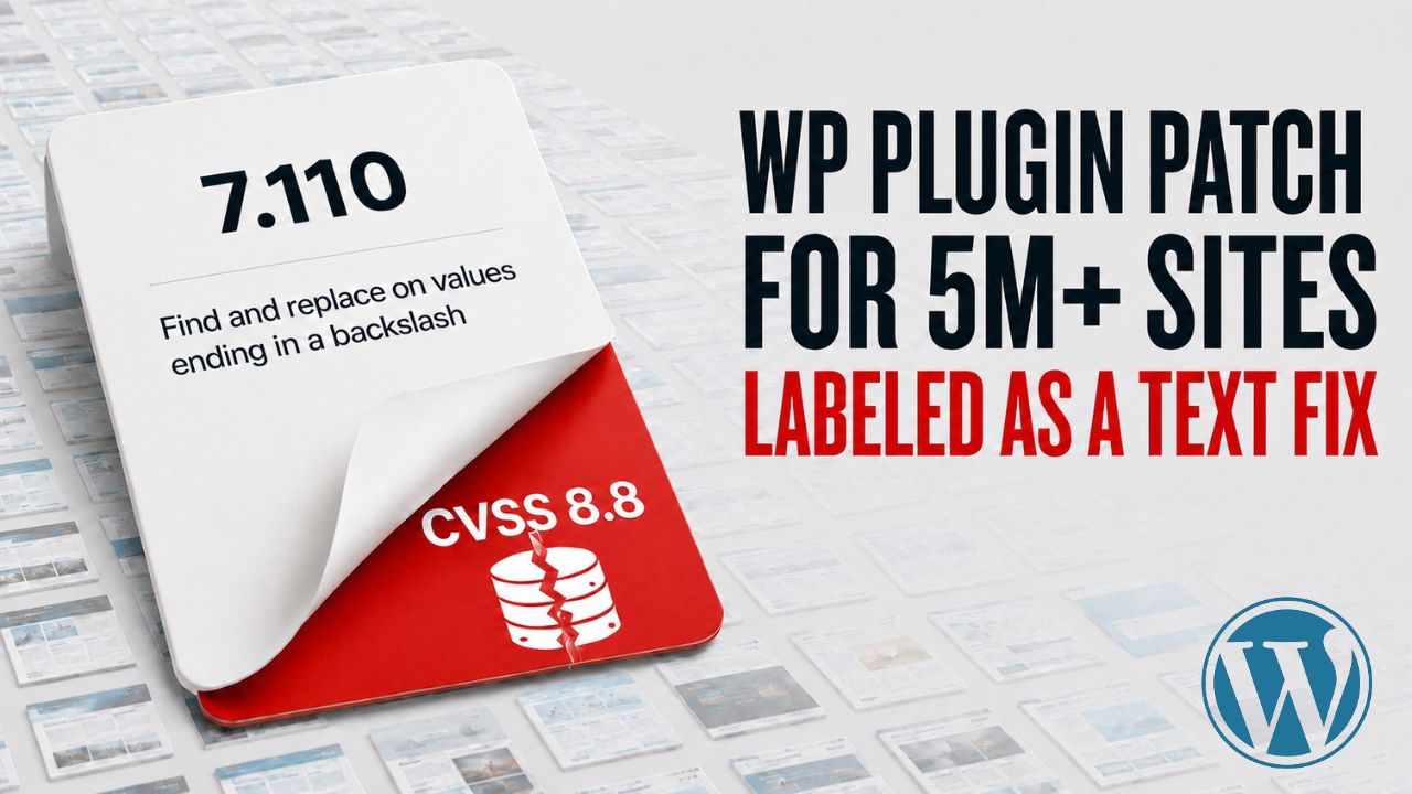 A High-Severity Patch for Five Million WordPress Sites Was Labeled as a Text Fix