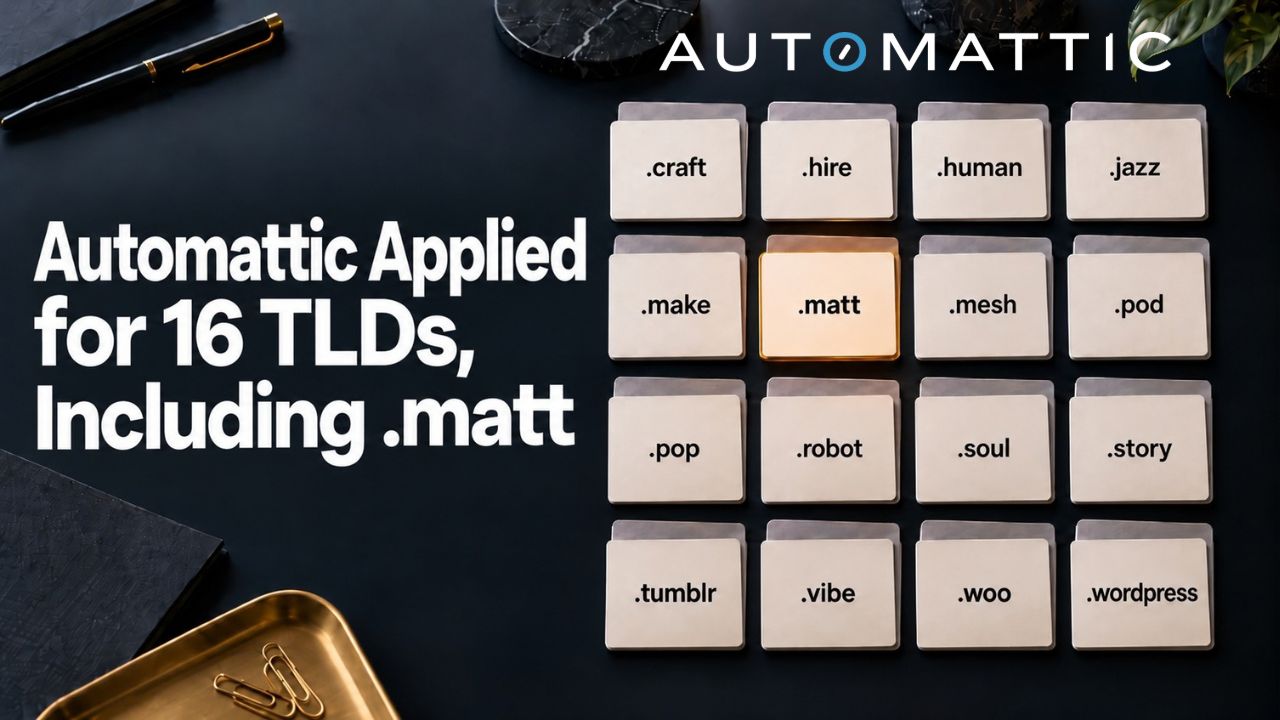 Automattic Applied for 16 TLDs, Including .matt. Eleven Face Rivals.