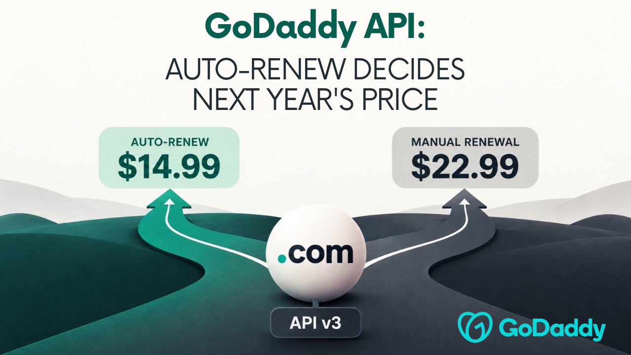 GoDaddy’s v3 API Offers $14.99 .com Renewals, but Only With Auto-Renew On