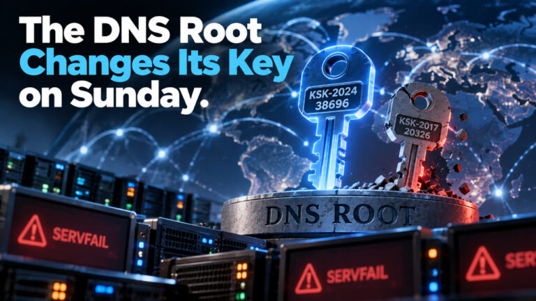 The DNS Root Changes Its Key on Sunday. A Resolver That Still Trusts Only the Old One Stops Resolving Everything.