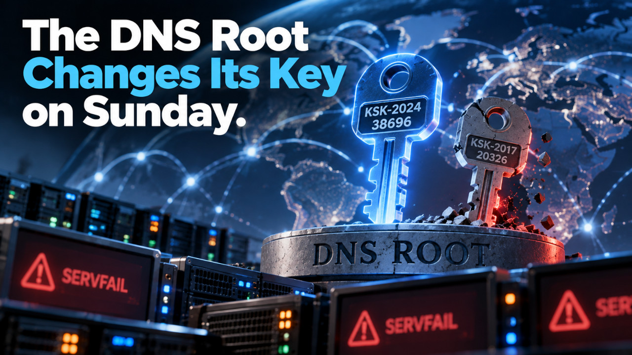 The DNS Root Changes Its Key on Sunday. A Resolver That Still Trusts Only the Old One Stops Resolving Everything.