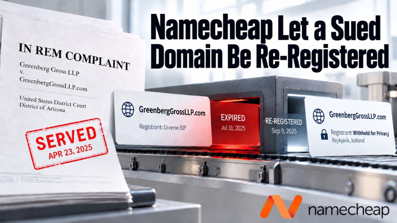 Namecheap Let a Sued Domain Expire and Be Re-Registered. A Judge Wants to Know Why.