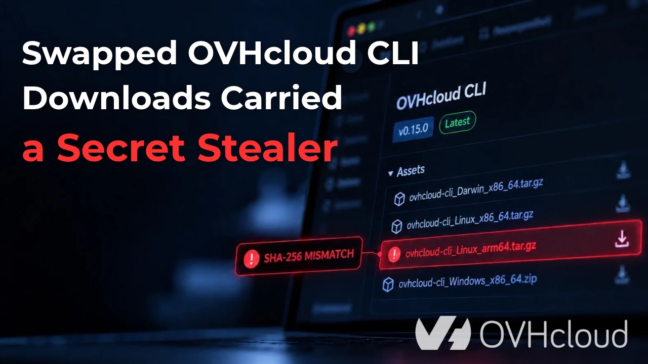 OVHcloud CLI Downloads Carried a Secret Stealer for Up to 94 Minutes